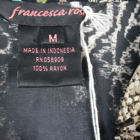 Francesca rose snake skin chiffon button down - Picture 2 of 5